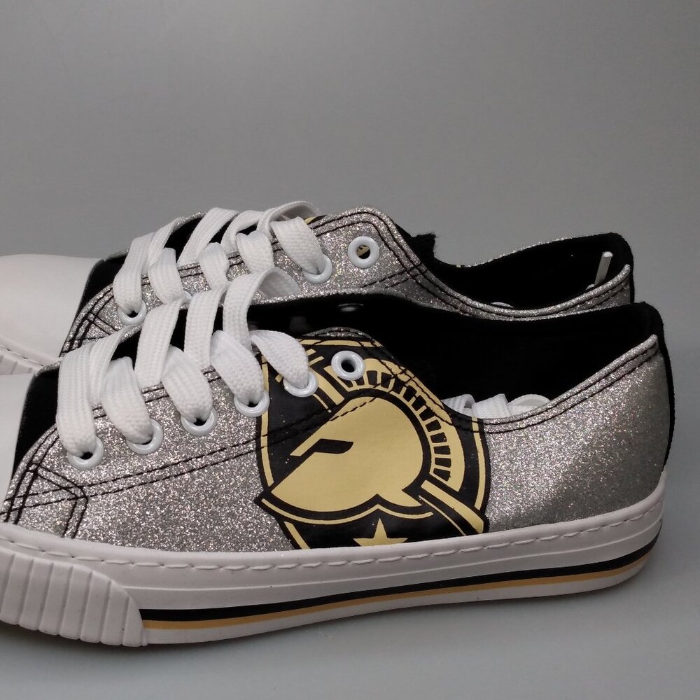 Foco Army Black Knights Womens Size 6 Low Top Glitter Print NCAA Canvas Sneakers - Picture 7 of 14